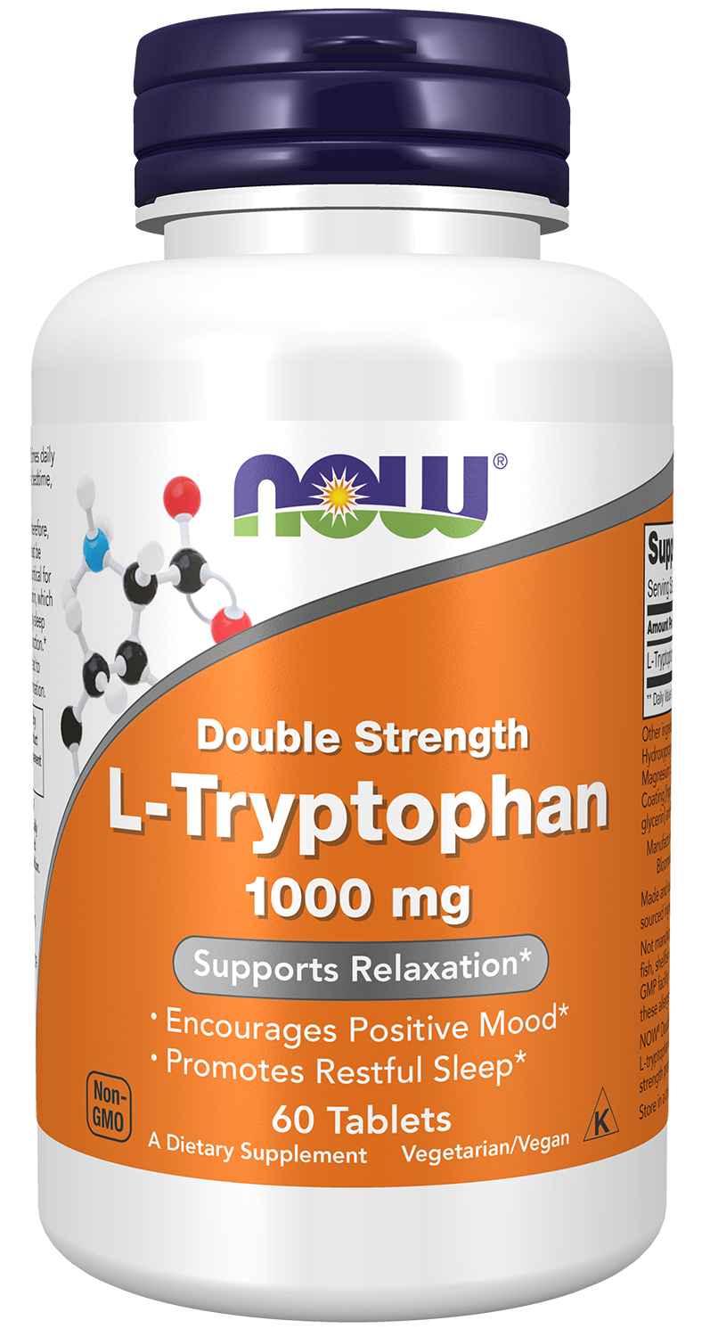 Now L-Tryptophan Double Strength 1000mg 60 comps