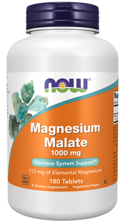 Now Magnesium Malate 1000mg 180 Cápsulas