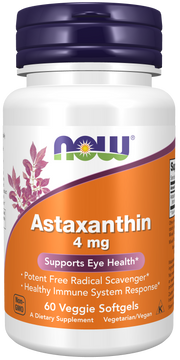 Now Astaxanthin 4 mg  60 Cápsulas