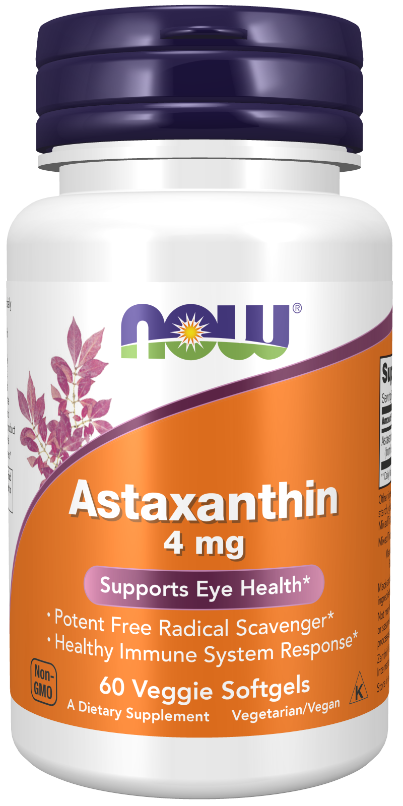 Now Astaxanthin 4 mg  60 Cápsulas