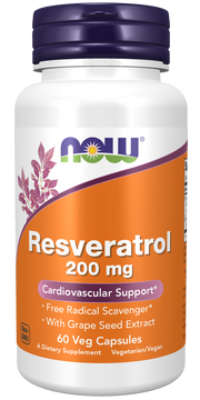 Now Resveratrol 200mg 60 Cápsulas
