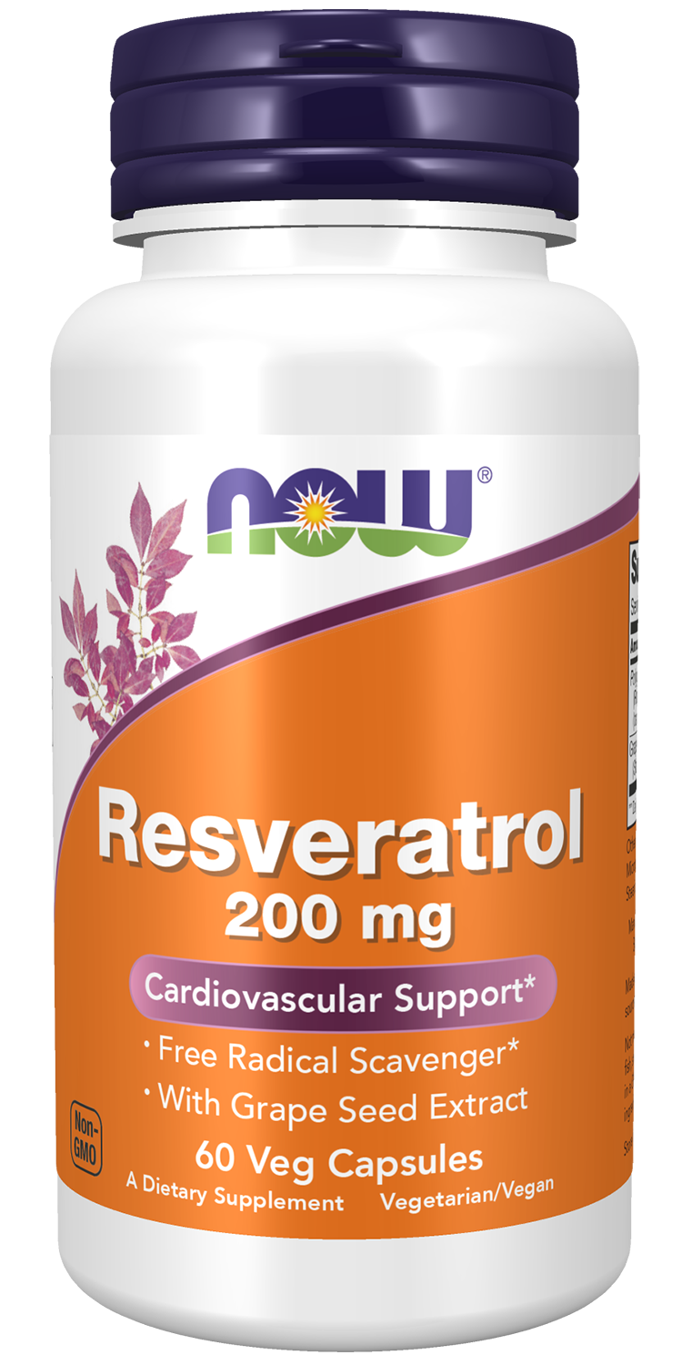 Now Resveratrol 200mg 60 Cápsulas