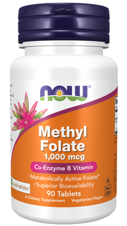 Now Methyl Folate 1000 mcg 90 Comprimidos