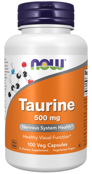 Now Taurine 500 mg 100 Cápsulas