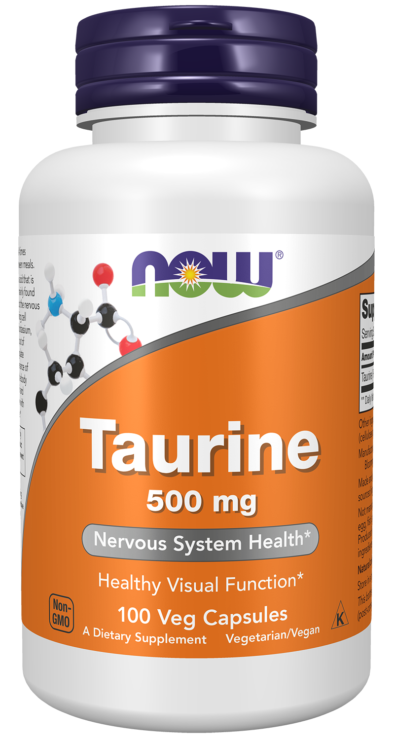 Now Taurine 500 mg 100 Cápsulas