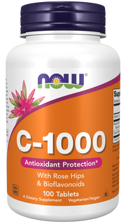 Now Vitamina C-1000 Rose Hips & Bioflav 100 Cápsulas