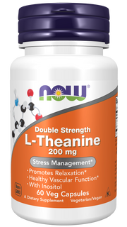 Now L-Theanine Double Strength 200 mg 60 Cápsulas