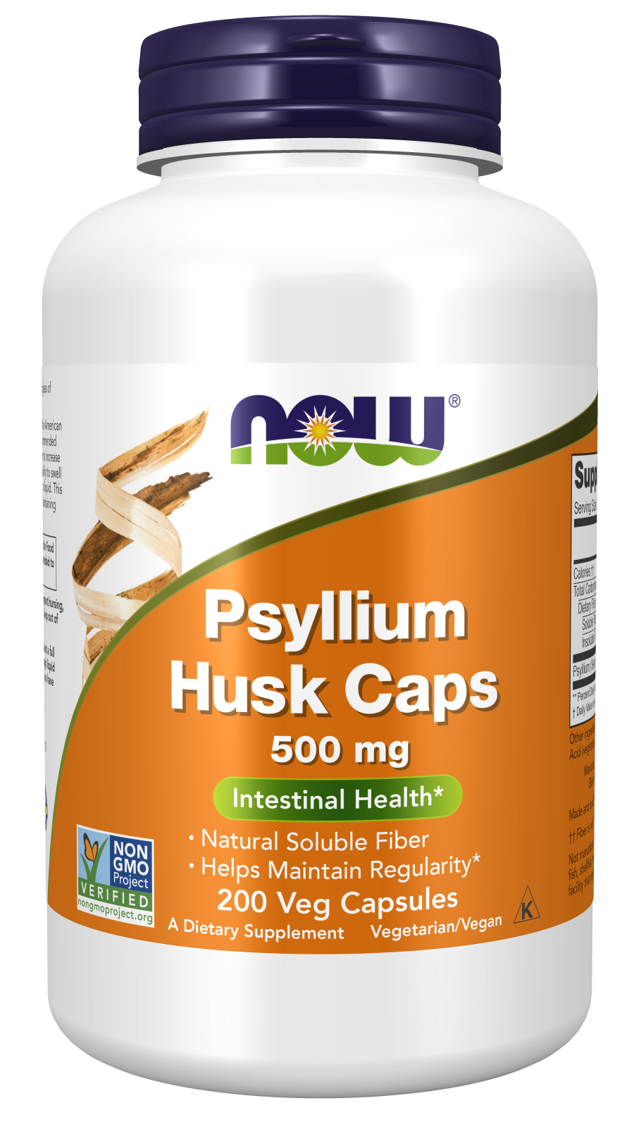 Now Psyllium Husk 500Mg 200 Cápsulas