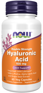 Now Hyaluronic Acid 100mg 60 Cápsulas