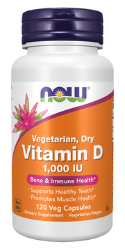 Now Vitamin D 1000IU 120 Cápsulas Vegetais