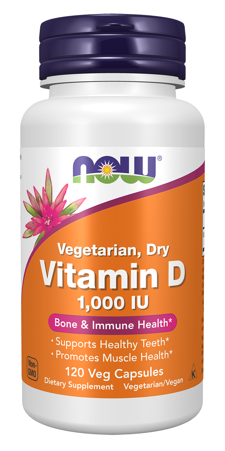 Now Vitamin D 1000IU 120 Cápsulas Vegetais