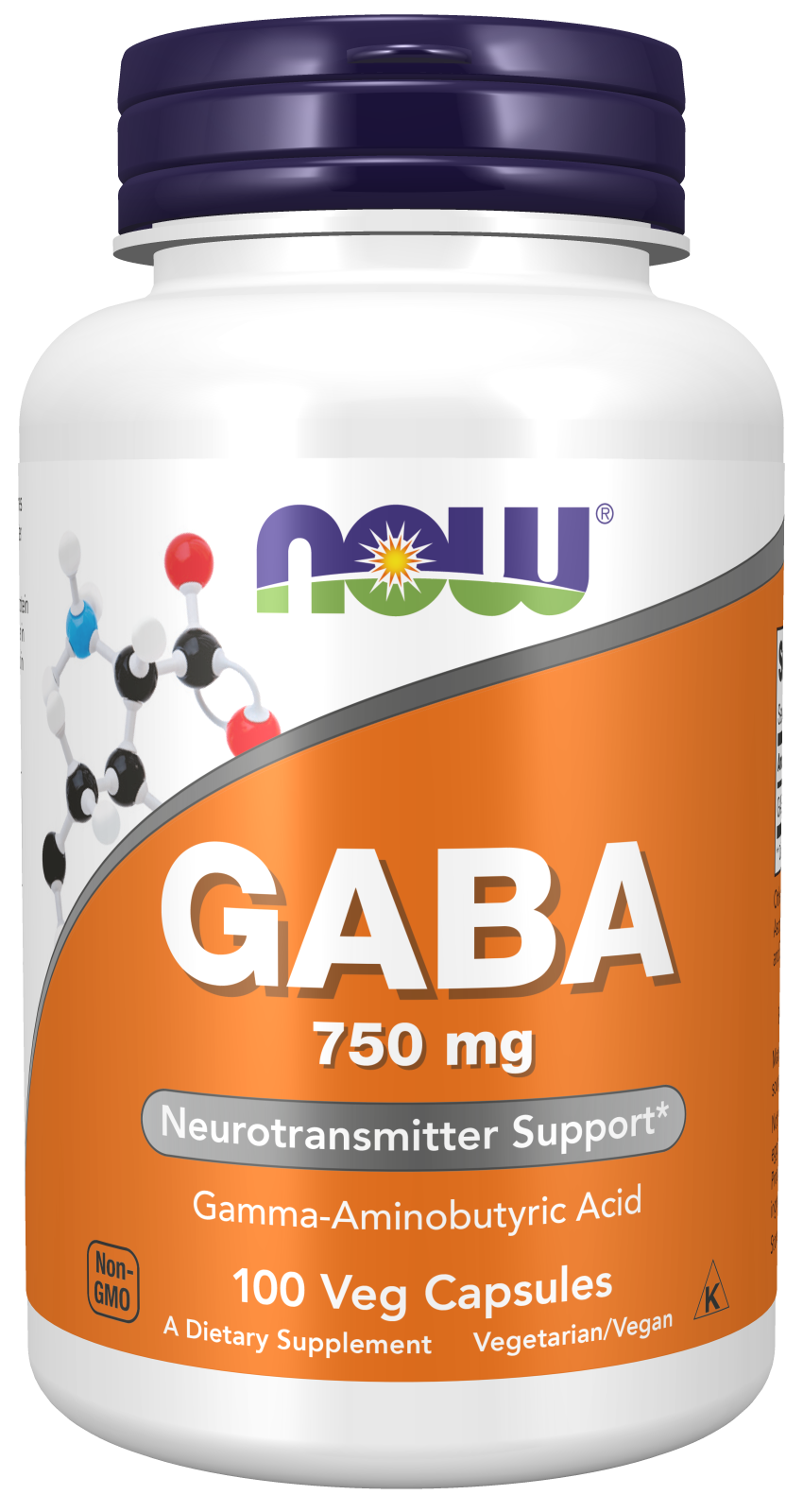 Now GABA 750mg 100 Cápsulas