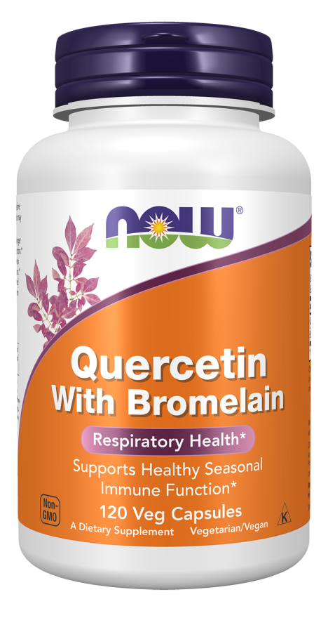 Now Quercetin 800mg Bromelain 165mg 120 Cápsulas