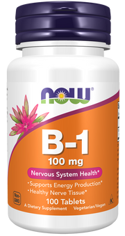 Now Vitamina B1 100mg 100 Comprimidos