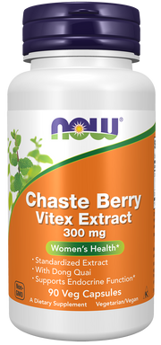 Now Chaste Berry Vitex Extract 300mg 90 Cápsulas