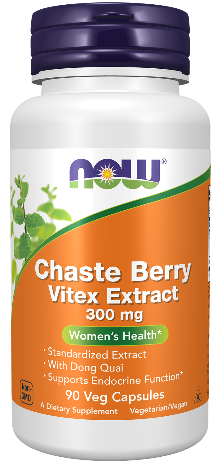 Now Chaste Berry Vitex Extract 300mg 90 Cápsulas