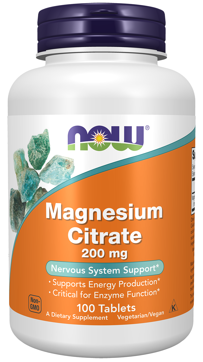 Now Magnesium citrate 200 mg  100 comprimidos