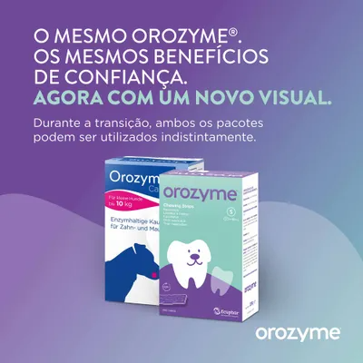 Tiras Mastigáveis Enzimáticas Orozyme Snacks S para Cães Pequenos – Embalagem 224g