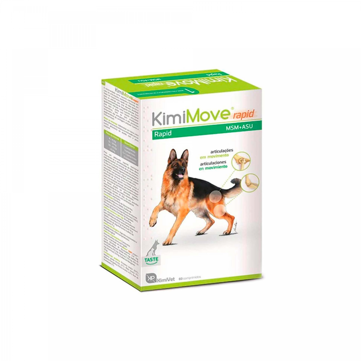 KimiPharma KimiMove Rapid 60 Comprimidos – Condroprotetor de Ação Rápida para Cães e Gatos