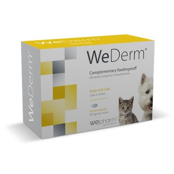WeDerm 60 Cápsulas – Suplemento Dermatológico para Cães e Gatos