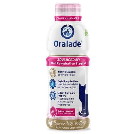 Bebida Isotónica e Suporte Renal Oralade Advanced RF+ para Gatos – Garrafa 330ml