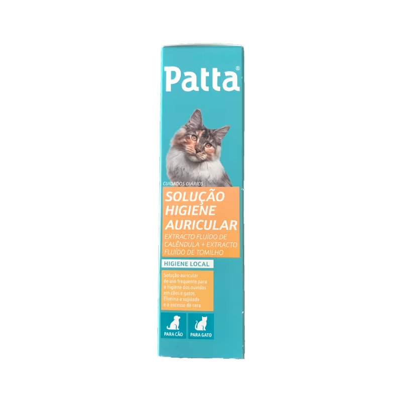 Patta Solução de Higiene Auricular 125ml – Limpeza de Ouvidos para Cães e Gatos