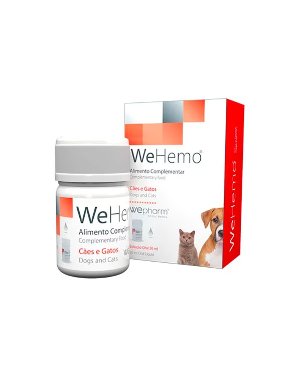 WeHemo Solução Oral 30ml – Suplemento de Combate à Anemia para Cães e Gatos