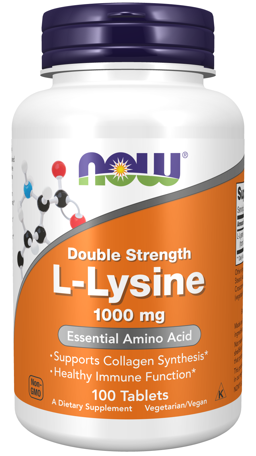 Now L- Lysina 1000mg 100 Cápsulas