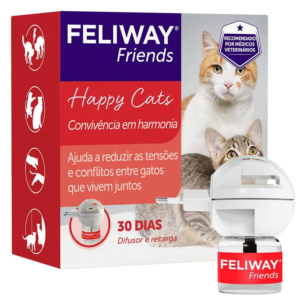 Ceva Feliway Friends Difusor + Recarga 48ml – Redutor de Conflitos entre Gatos