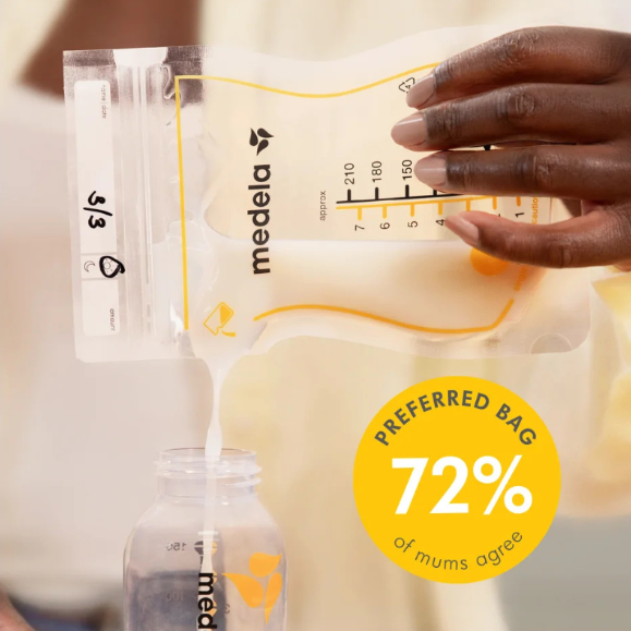 Medela Easy Pour Breast Milk Storage Bags, 50 units