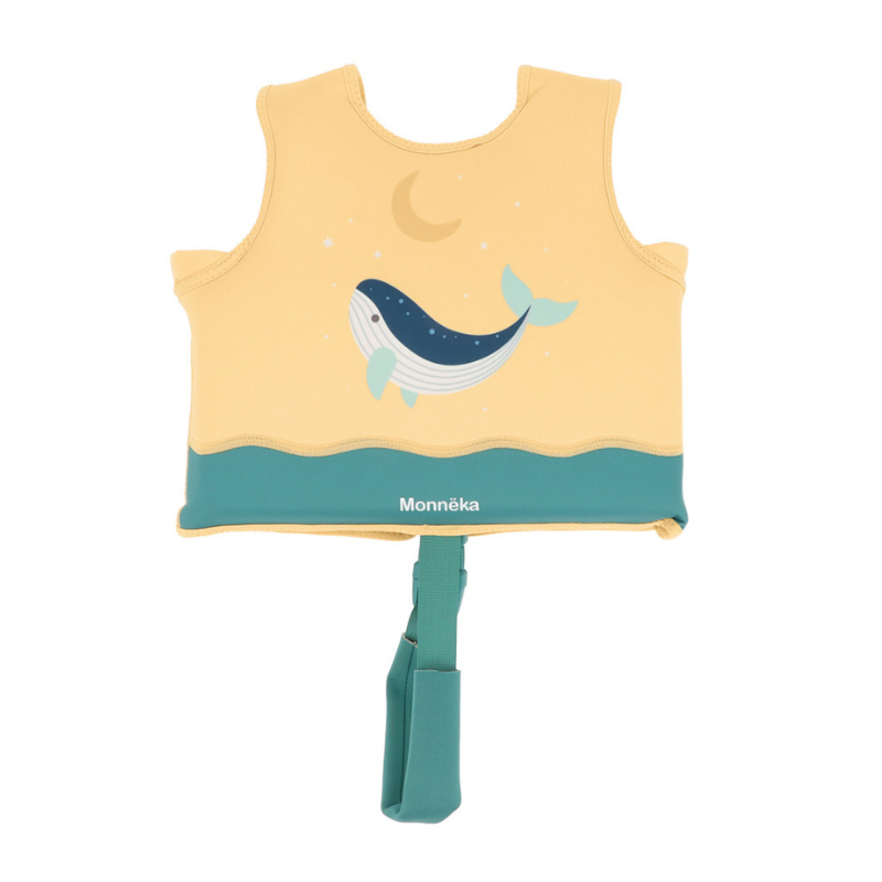 Monneka Colete Flutuador Whale Teal 3-6a 101231