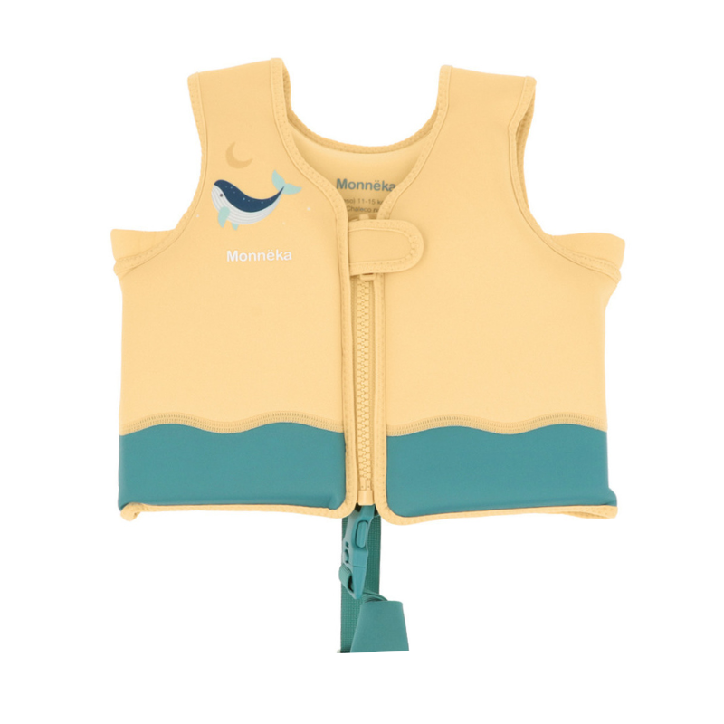 Monneka Colete Flutuador Whale Teal 2-3a 101231