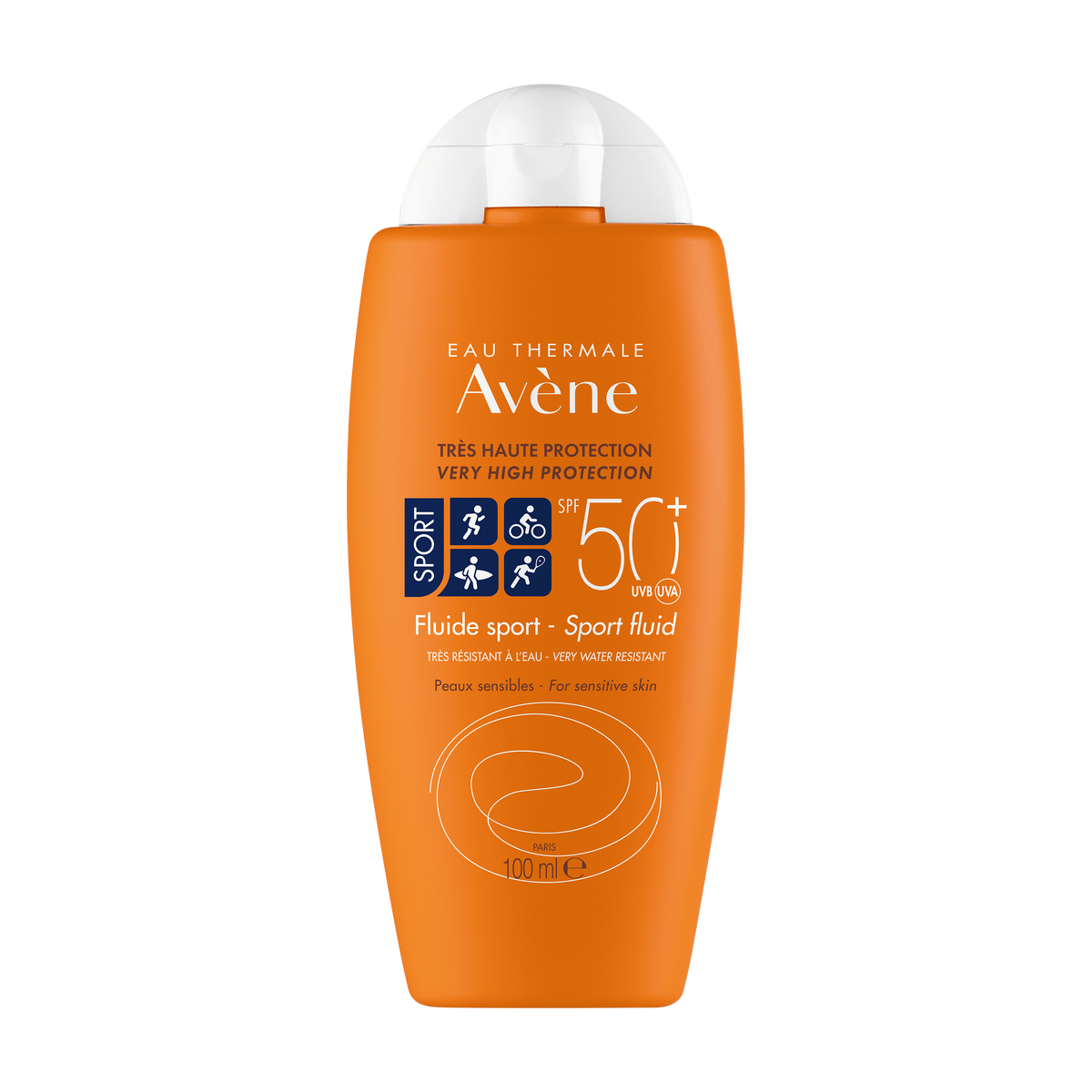 Avène Body and Face Fluid Sunscreen SPF 50+ Sensitive Skin Sport 100ml