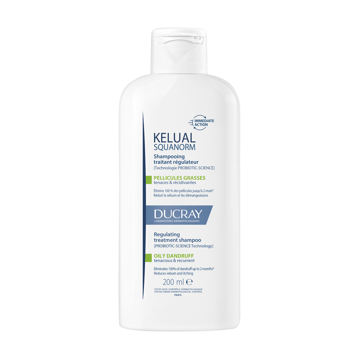Ducray Champô de cuidado regulador - Caspa oleosa KELUAL SQUANORM 200ml
