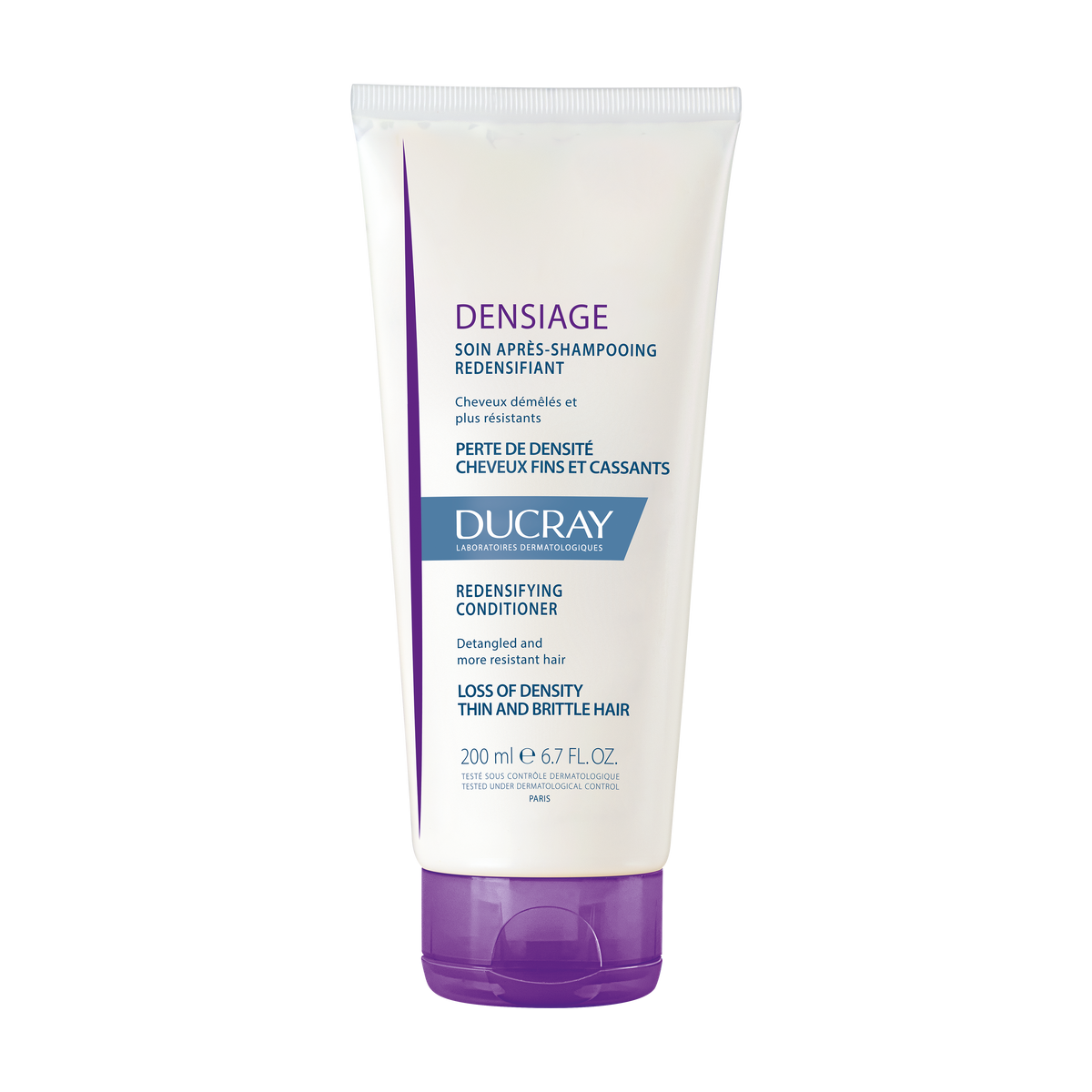 Ducray Cuidado Após Champô Redensificante Densiage, nutre e devolve elasticidade e suavidade ao cabelo 200ml