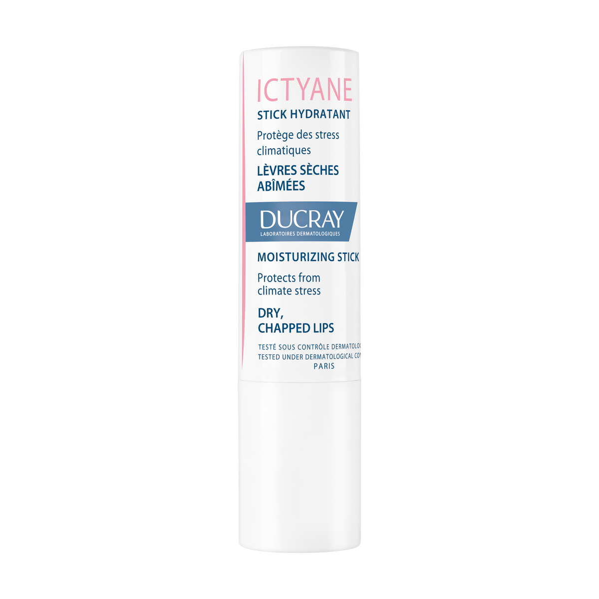 Ducray Stick Hidratante Labial Ictyane, pele seca e danificada