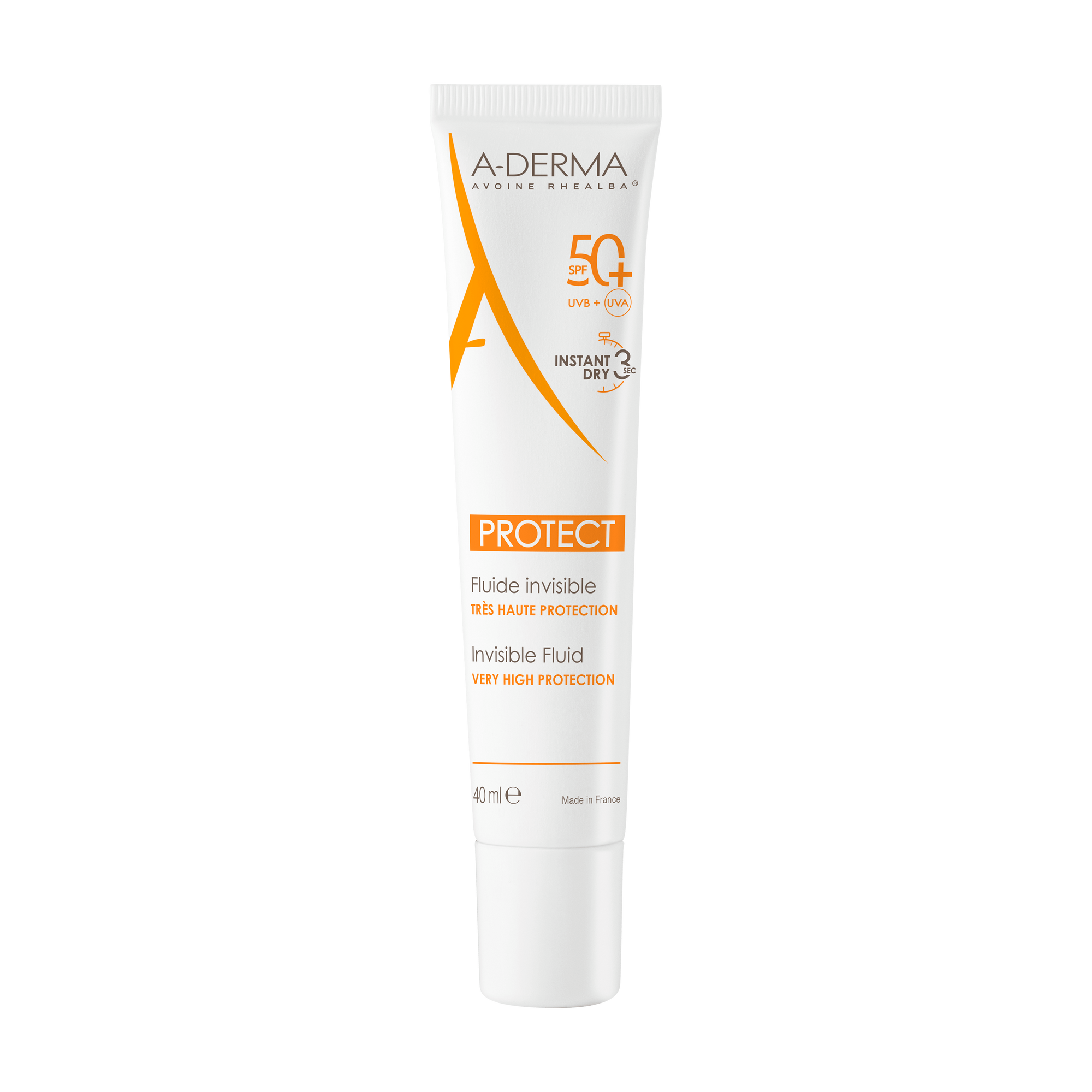 A-Derma Protect Fluido solar rosto Invisível SPF50+ 40mL
