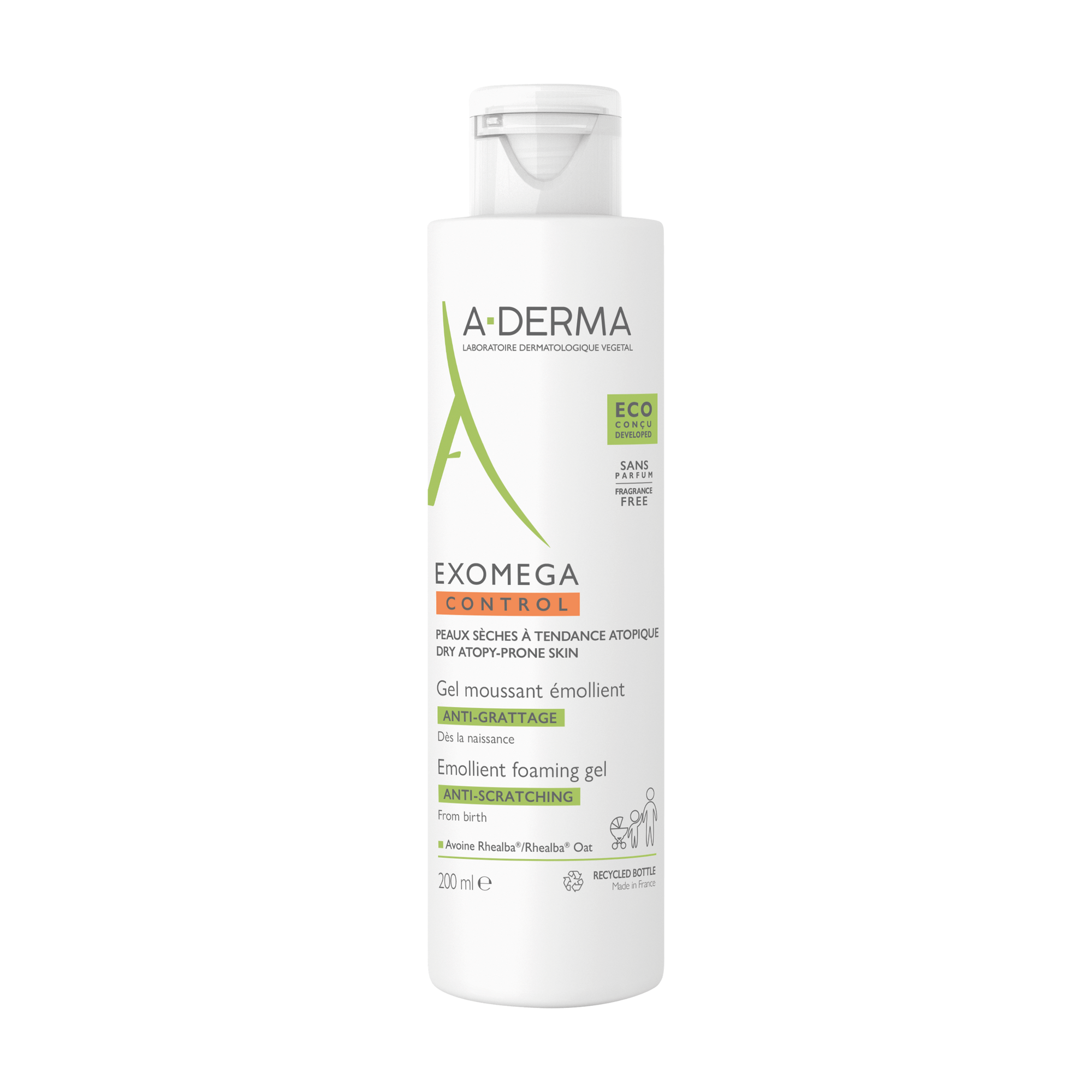 A-Derma Exomega Control Gel Espuma pele Seca a Atópica 200mL
