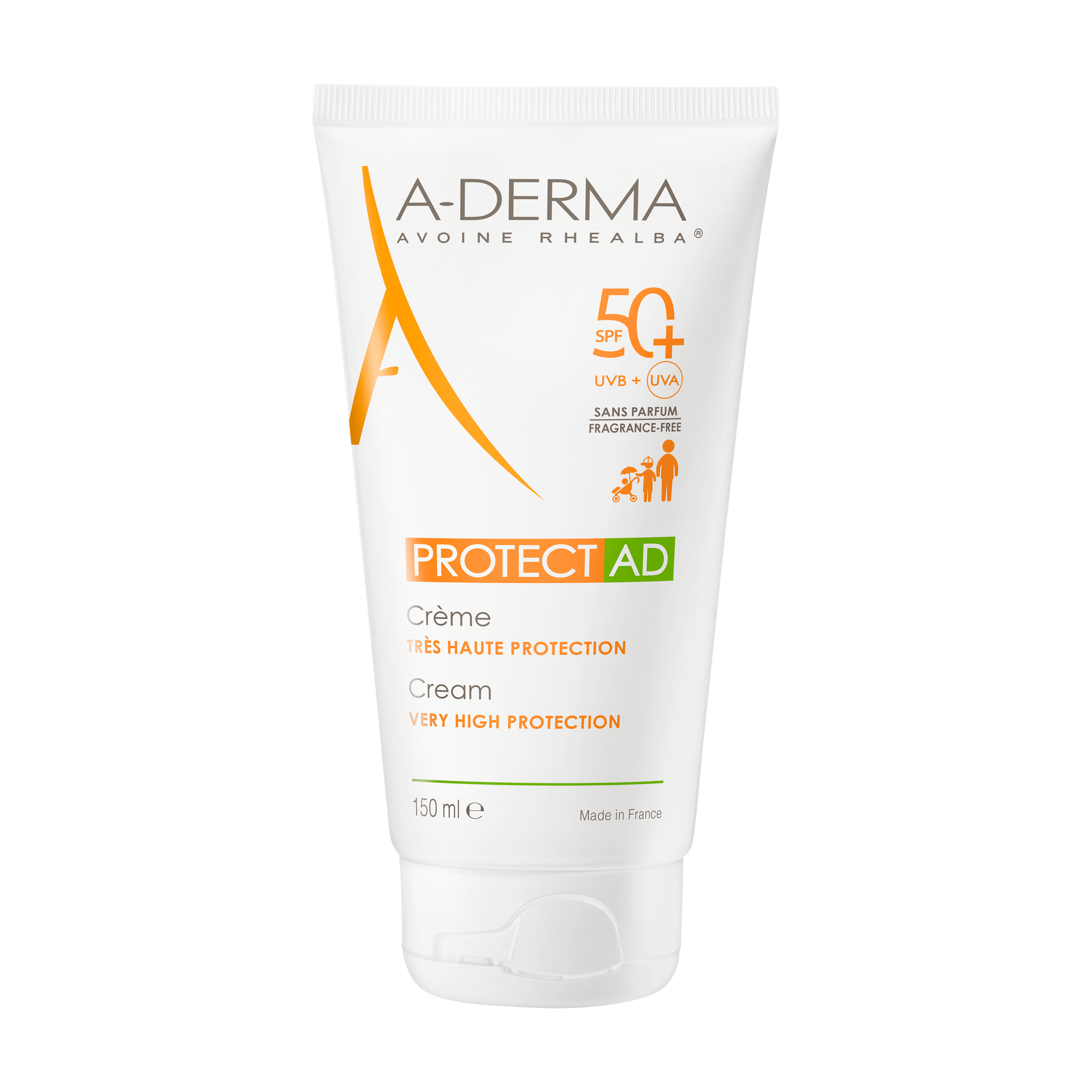 A-Derma Protetor Solar Creme SPF 50+ Pele Atópica 150mL