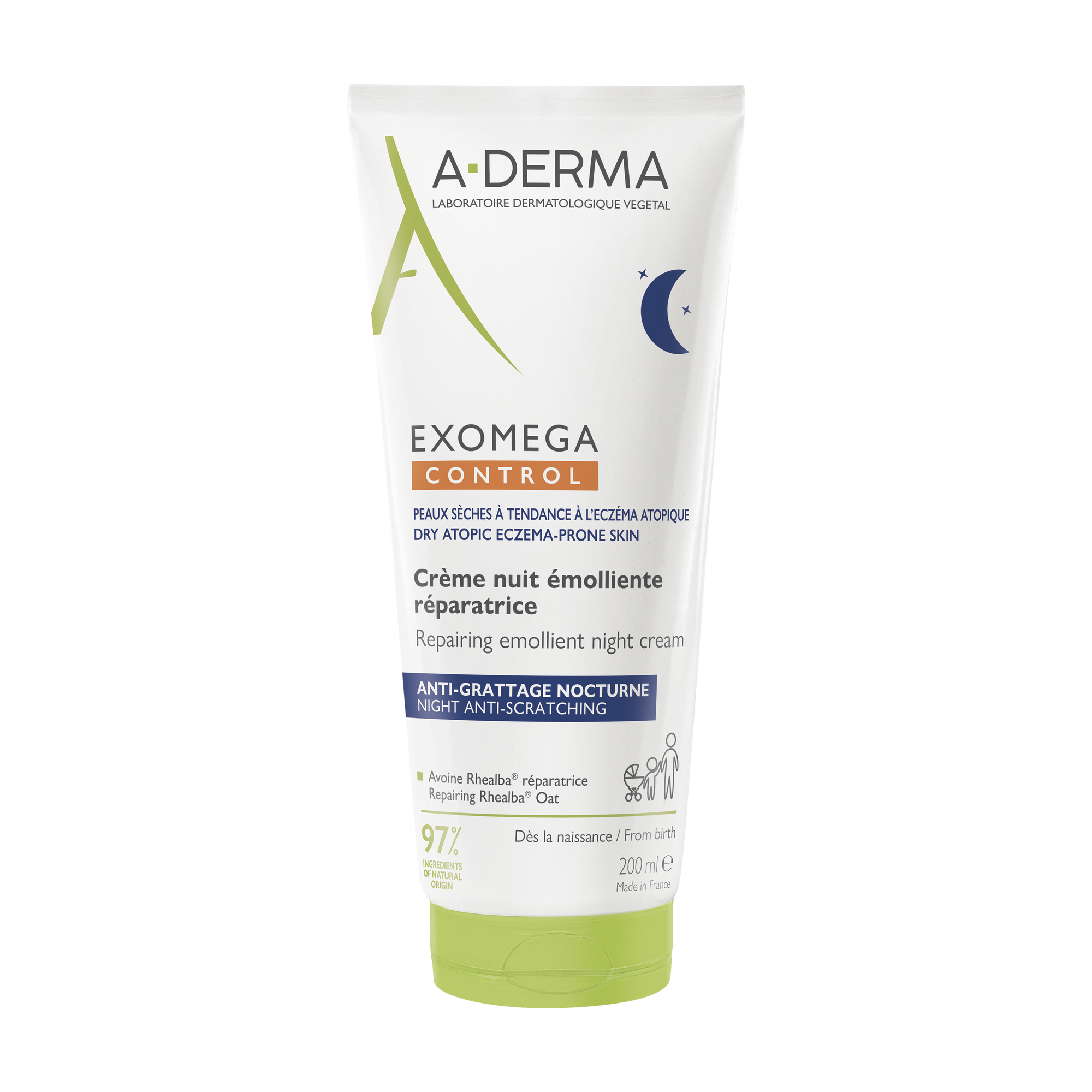 A-Derma Exomega Control Emollient Repairing Night Cream 200mL