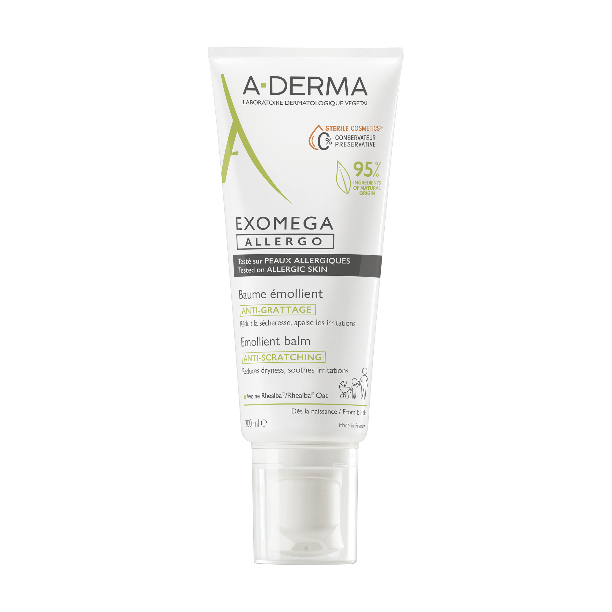 A-Derma Exomega Allergo Balm for Atopic and Allergic Skin 200mL