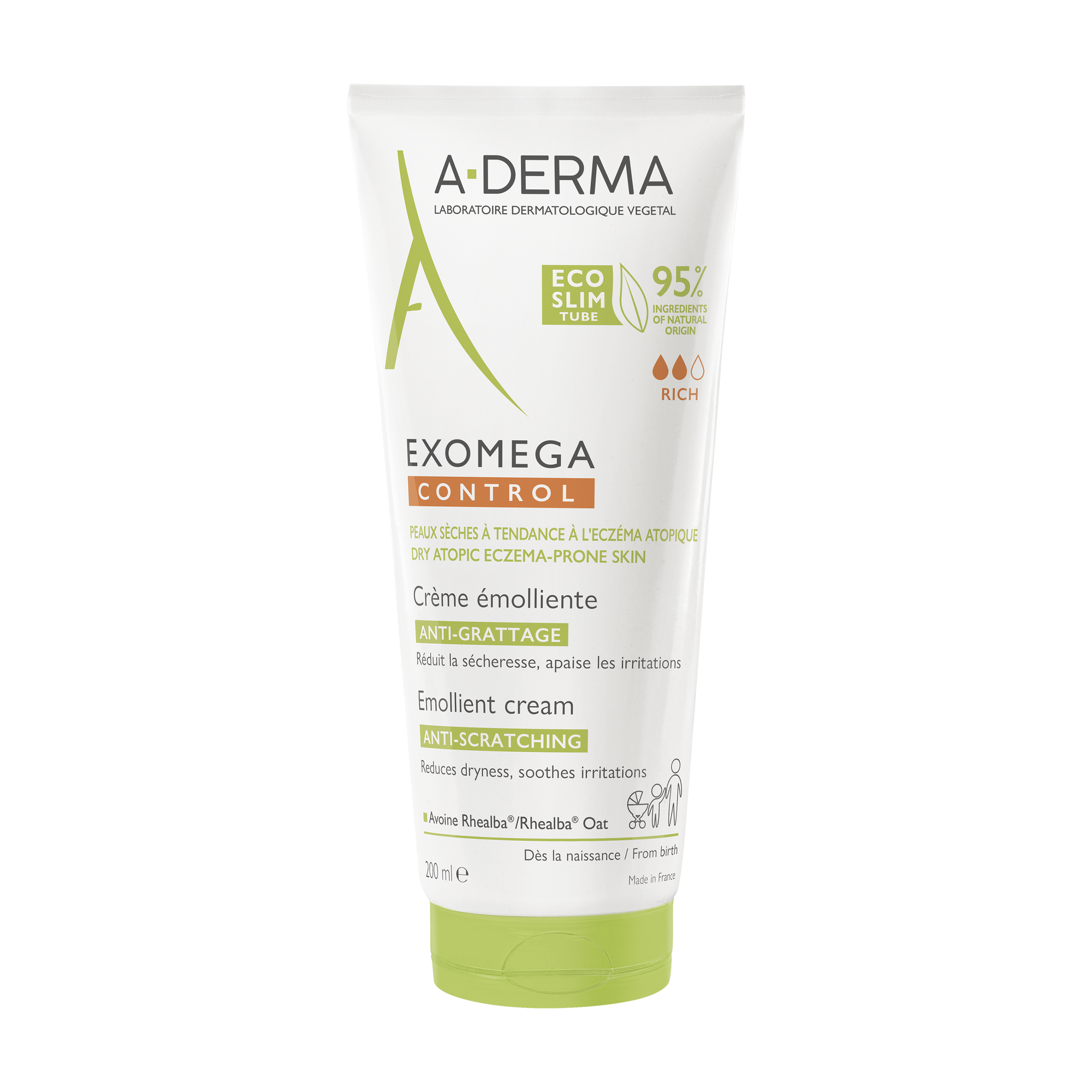 A-Derma Exomega Control Cream for Dry to Atopic Skin 200mL