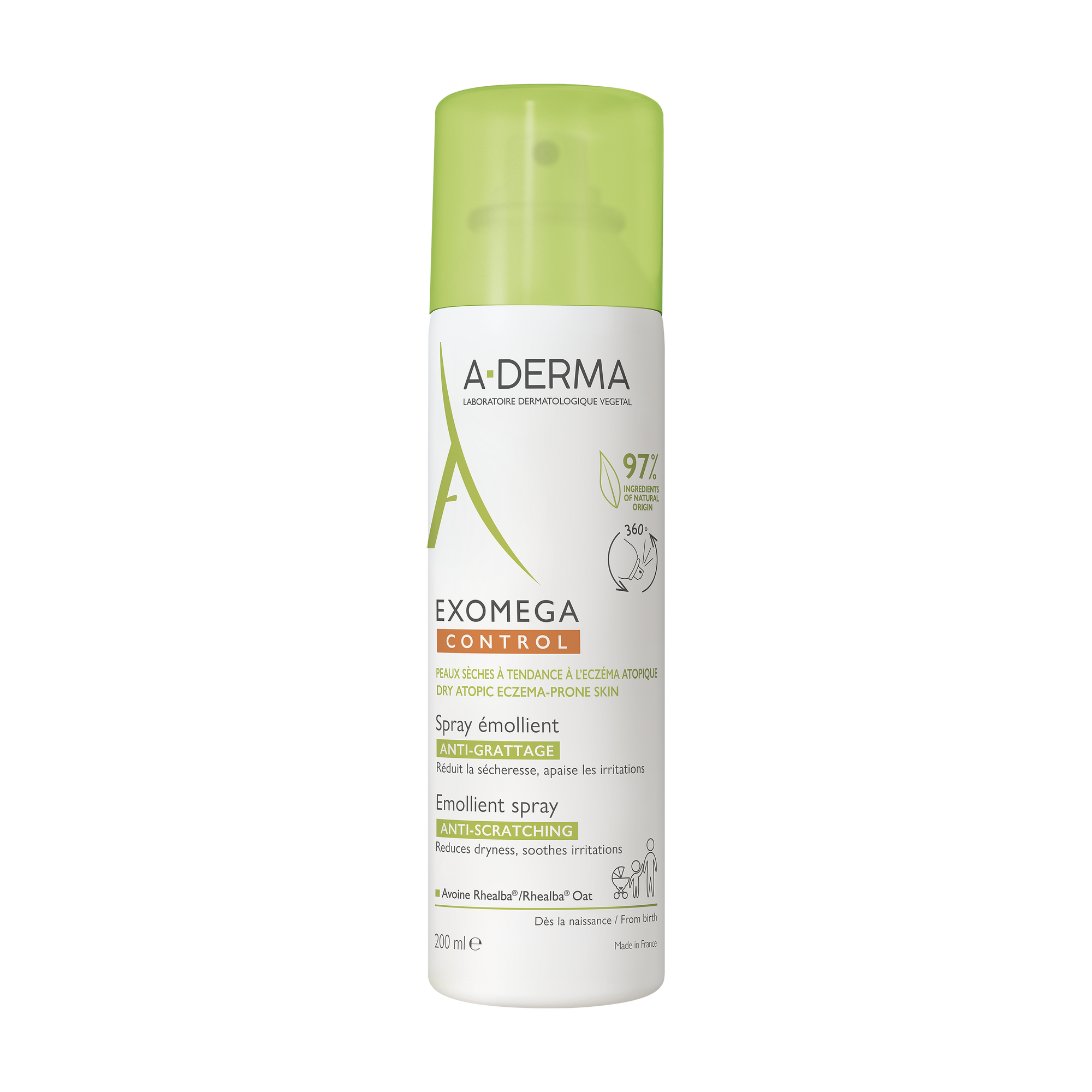 A-Derma Exomega Control Spray Emoliente Pele Atópica 200mL