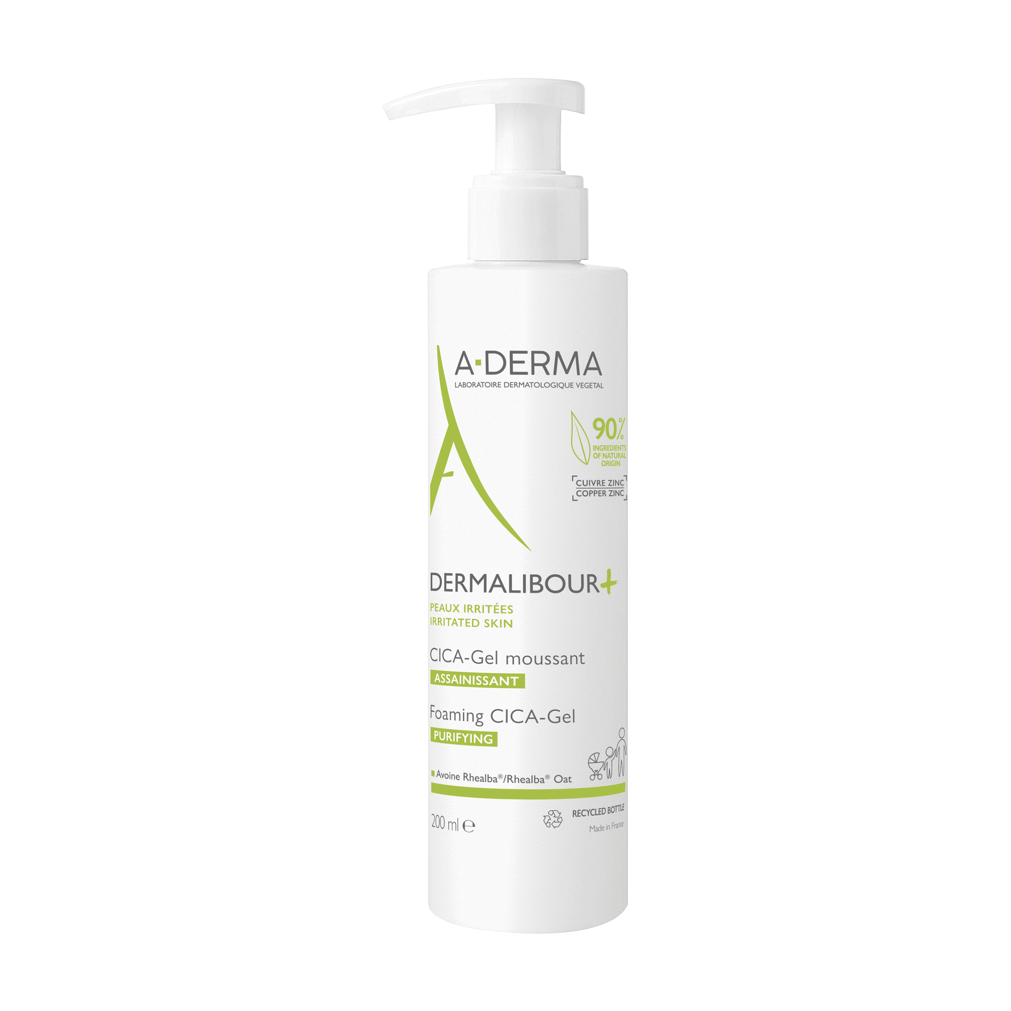 A-Derma Dermalibour+  Cica Gel Espuma Purificante pele irritada 200mL