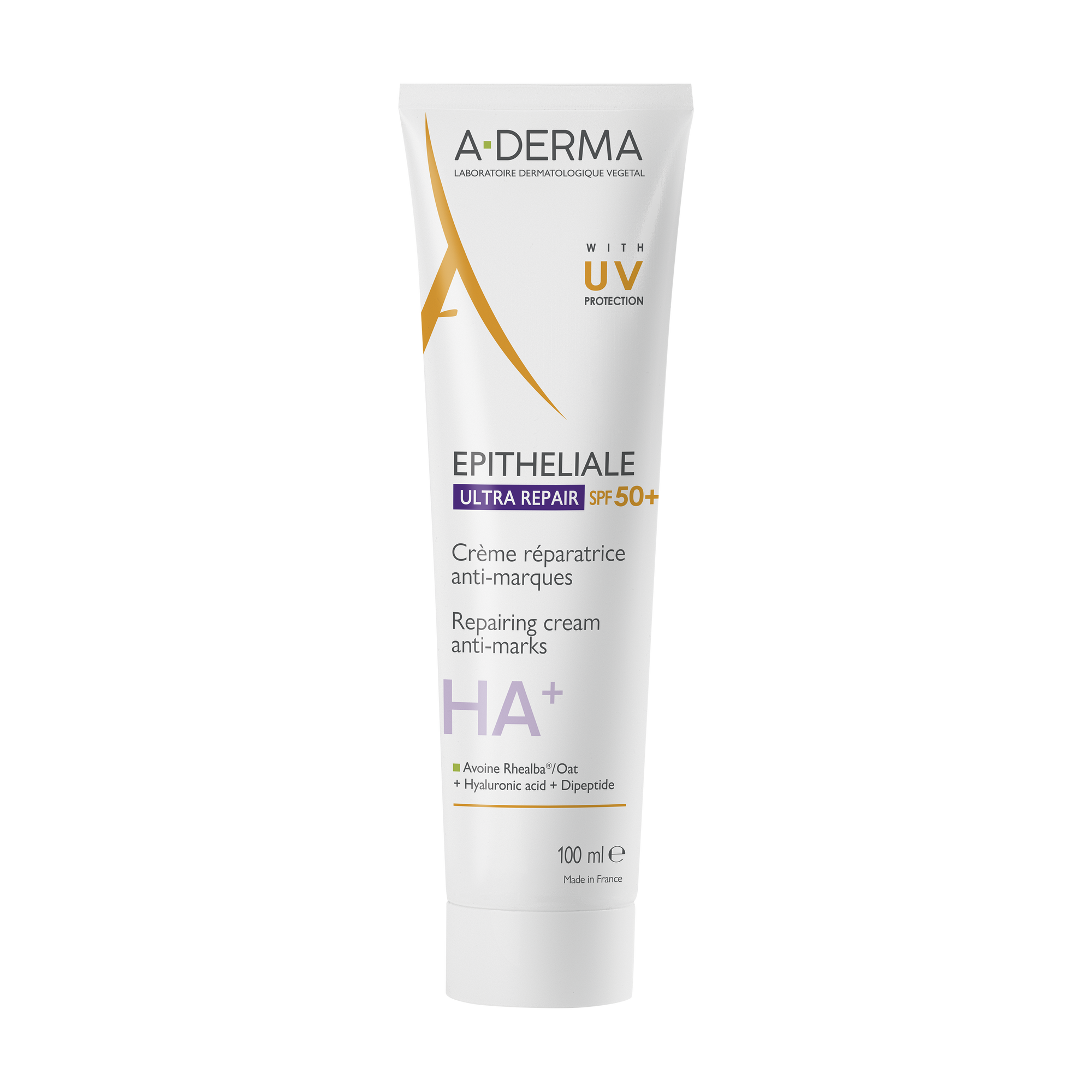 A-Derma Epitheliale Ultra Repair SPF50+ Creme reparador antimarcas 100mL