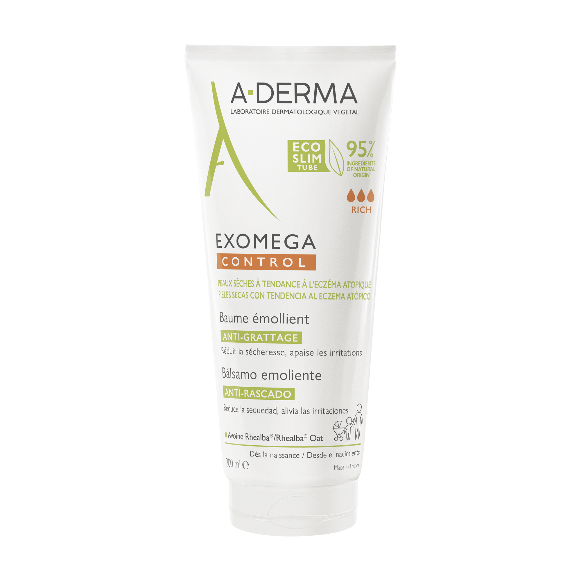 A-Derma Exomega Control Balm for Dry to Atopic Skin 200mL