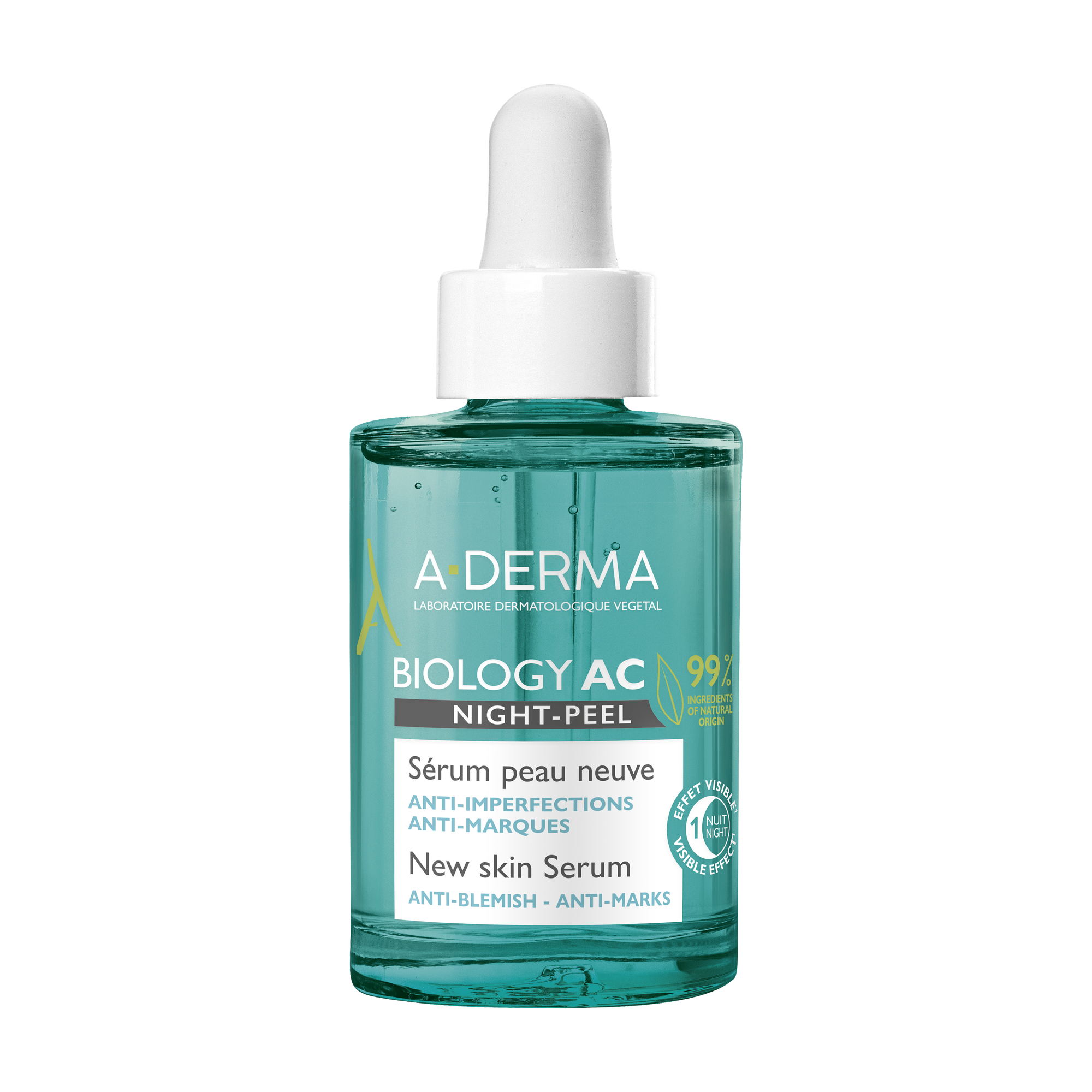 A-Derma Biology AC Night-Peel Anti-Blemish Serum 30mL