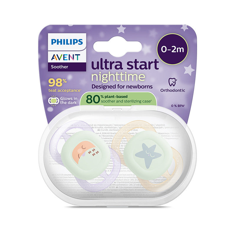 Philips Avent Chupeta Ultra Start Eco 0-2 meses Noturna (Variante G)