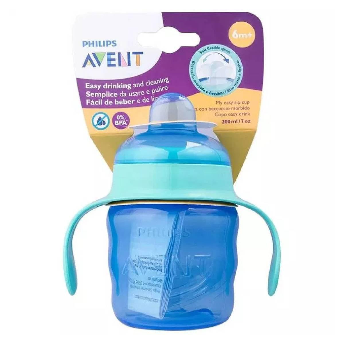 Philips Avent Copo com bico 200 ml 6M+ Menino