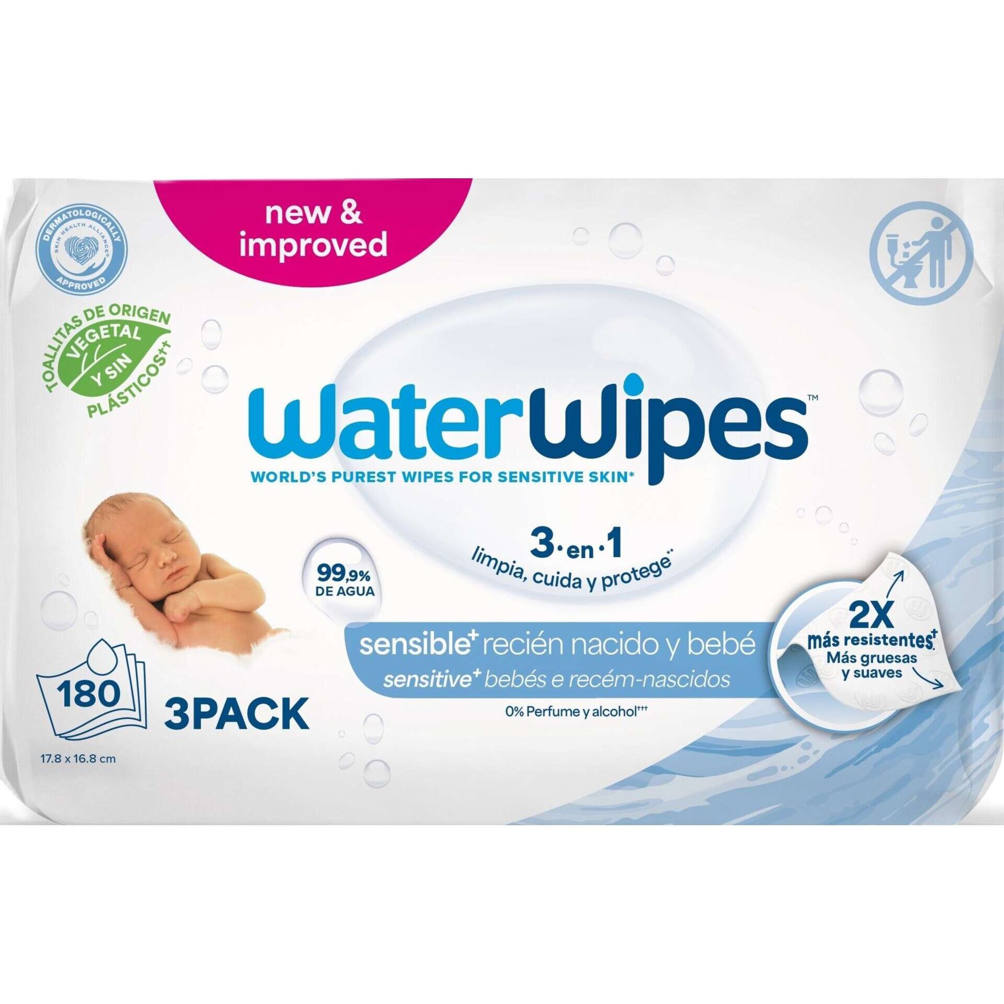Waterwipes Toalhitas Biodegradáveis Bebé 60x3
